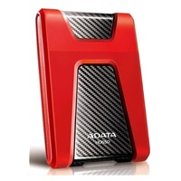 ADATA Externí HDD 1TB USB 3.1 DashDrive Durable HD650, červený (gumový, nárazu odolný)
