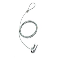 PREMIUMCORD Bezpečnostní zámek na NTB 1,8m Kensington Lock (4 místný kód, ocelové lanko)