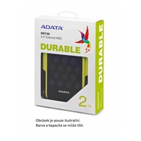 ADATA Externí HDD 1TB 2,5" USB 3.2, DashDrive™ Durable HD720, G-sensor, černý, (gumový, vodě/nárazu odolný)