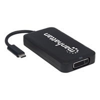 MANHATTAN Dokovací stanice USB-C 4v1, 1xDP, 1xHDMI, 1xVGA, 1xDVI