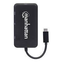 MANHATTAN Dokovací stanice USB-C 4v1, 1xDP, 1xHDMI, 1xVGA, 1xDVI
