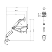 Profesionální kancelářský držák LCD monitoru Fiber Mounts F85A
