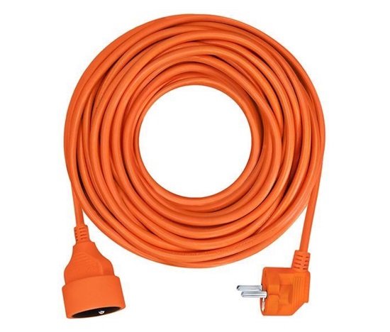 Solight prodlužovací přívod - spojka, 1 zásuvka, 7m, 3 x 1mm2, oranžová