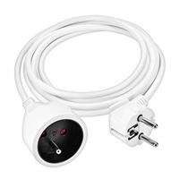 Solight prodlužovací přívod - spojka, 1 zásuvka, 3m, 3 x 1mm2, bílá