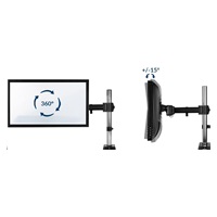 ARCTIC stolní držák Z1 (Gen.3) pro 1x LCD do 43", nosnost 15kg, USB HUB, černý (black)