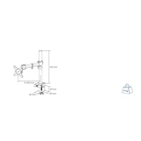 ARCTIC stolní držák Z1 (Gen.3) pro 1x LCD do 43", nosnost 15kg, USB HUB, černý (black)