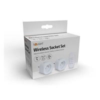 Solight dálkově ovládané zásuvky set 2 + 1, 2 zásuvky, 1 ovladač, learning code