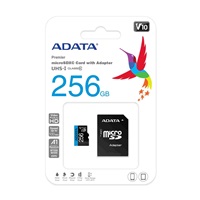 ADATA MicroSDHC karta 256GB UHS-I Class 10, Premier + adaptér