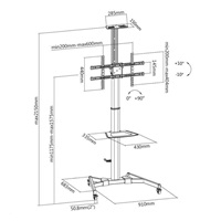Exkluzivní mobilní stojan na televize Fiber Novelty FN5000 - držák