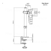Fiber Mounts SDM751 - levný stolní držák na monitor