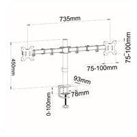 Nejlevnější dvoumonitorový držák Ergosolid FN40