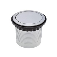 Solight výsuvný blok zásuvek, 3 zásuvky, 2x USB, kruhový tvar nízký, prodlužovací přívod 1,5m, 3 x 1mm2, stříbrný