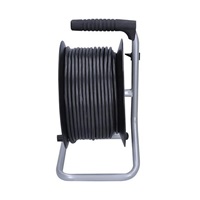 Solight prodlužovací přívod na bubnu, 4 zásuvky, 50m, černý kabel, 3x 1,5mm2