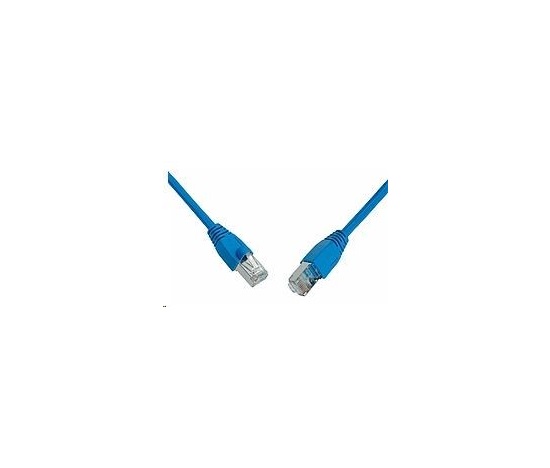 Patchcord CAT5E SFTP PVC 0,5m niebieski snag-proof