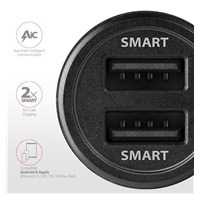 AXAGON PWC-5V5, SMART ładowarka samochodowa, 2x port 5V-2.4A + 2.4A, 24W