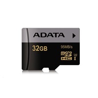 ADATA MicroSDXC karta 128GB Premier Pro UHS-I V30S (R:100/W:80 MB/s) + SD adaptér
