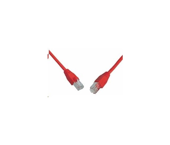 Patchcord CAT6 SFTP PVC 0,5m czerwony snag-proof