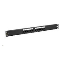 Patch panel Solarix 12 x RJ45 CAT5E UTP 150 MHz 1U czarny
