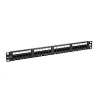 Patch panel Solarix 24 x RJ45 CAT5E UTP 150 MHz czarny 1U