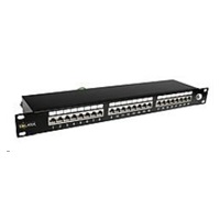 Patch panel Solarix 24 x J45 CAT6 STP czarny