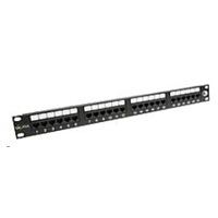 Patch panel Solarix 24 x RJ45 CAT6 UTP 350 MHz 1U czarny