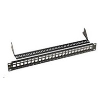 Solarix Univerzální modulární neosazený patch panel 24 portů černý 1U SX24M-0-STP-BK-UNI