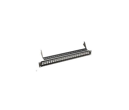 Solarix Univerzální modulární neosazený patch panel 24 portů černý 1U SX24M-0-STP-BK-UNI