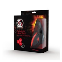GEMBIRD sluchátka s mikrofonem GHS-03, gaming, černo-červená