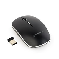 GEMBIRD myš MUSW-4B-01, černá, bezdrátová, USB nano receiver