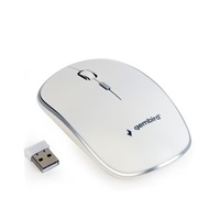 GEMBIRD myš MUSW-4B-01, bílá, bezdrátová, USB nano receiver
