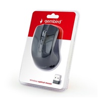 GEMBIRD myš MUSW-4B-04, černá, bezdrátová, USB nano receiver