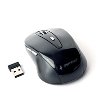 GEMBIRD myš MUSW-6B-01, černá, bezdrátová, USB nano receiver