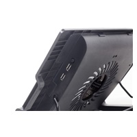 GEMBIRD Podstavec pod notebook NBS-1F17T-01, pro notebooky do 17", 150mm větrák, LED, černý