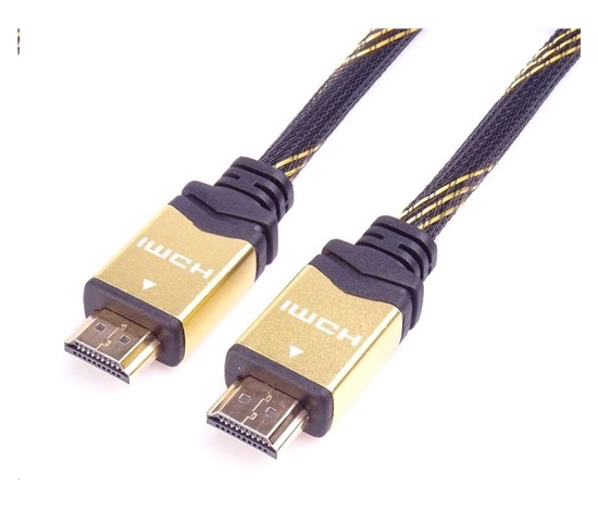 PREMIUMCORD Kabel HDMI 2.0 High Speed + Ethernet kabel HQ, zlacené konektory, 1m