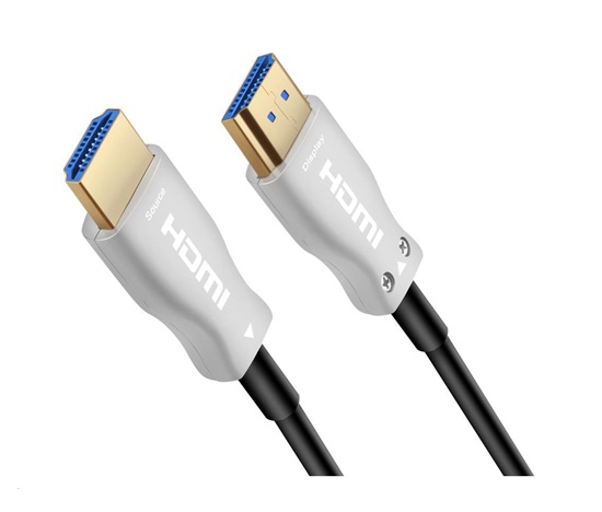 PREMIUMCORD Kabel optický fiber High Speed + Ethernet 4K@60Hz kabel, M/M, zlacené konektory, 5m