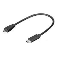 PREMIUMCORD Adaptér USB 3.1 C/male - USB 2.0 Micro-B/male, 0,2m