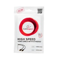 GEMBIRD Kabel HDMI-HDMI 3m, 1.4, M/M stíněný, zlacené kontakty, bílý