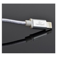 GEMBIRD Kabel USB 2.0 Lightning (IP5 a vyšší) nabíjecí a synchronizační kabel, opletený, 1,8m, stříbrný, blis