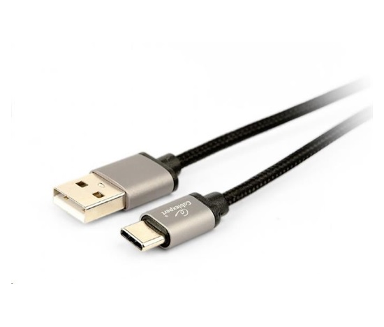 GEMBIRD Kabel USB na USB-C kabel (AM/CM), 1,8m, opletený, černý, blister