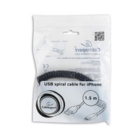 GEMBIRD Kabel USB A Male/Lightning Male, 1,5m, černý, kroucený