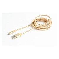 GEMBIRD Kabel USB A Male/Micro B Male 2.0, 1,8m, opletený, zlatý, blister