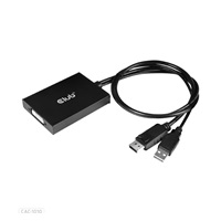 Club3D Adaptér aktivní DisplayPort na Dual Link DVI-D, USB napájení, 60cm, HDCP ON