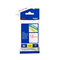 BROTHER TZE242 - kazeta TZ šířky 18mm, laminovaná TZE-242, bílá/červené písmo