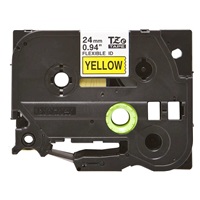 BROTHER TZEFX651 - kazeta TZ šířky 24mm, flexibilní lamino páskou TZE-FX651, žlutá/černé písmo