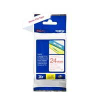 BROTHER TZE252 - kazeta TZ šířky 24mm, laminovaná TZE-252, bílá/červené písmo