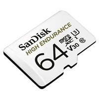 SanDisk MIcroSDXC karta 64GB High Endurance (R:100/W:40 MB/s, Class 10, U3 V30) + adaptér