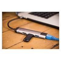 VERBATIM Dokovací stanice USB-C 5v1, 1xHDMI, 1xSB-C, 2xUSB, 1xRJ45, šedá