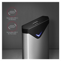 AXAGON EEM2-UG2, USB-C 10Gbps - M.2 NVMe SSD ARROW box, srebrny