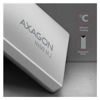 AXAGON EEM2-UG2, USB-C 10Gbps - M.2 NVMe SSD ARROW box, srebrny