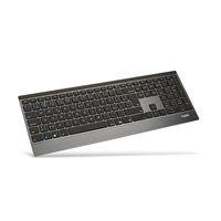 RAPOO set klávesnice a myš 9500M Multi-mode Wireless Ultra-slim Desktop Combo Set (kláv. - šedá/kovová, myš - černá)